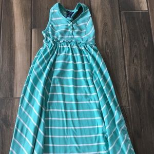 Girl's Stripe Knot Maxi Dress